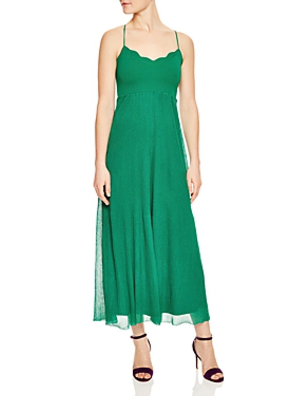 SANDRO Roxana Scalloped Maxi Dress
In Green Grass Size 38/ 6 US